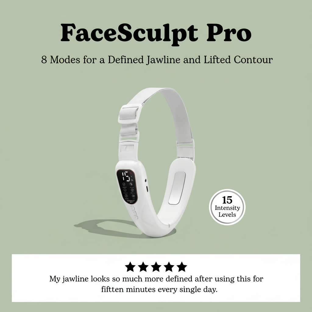 FaceSculpt Pro – 8 Modes Double Chin Reducer & Jawline Definer